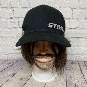 STIHL Trucker Hat Cap Snapback Black Grey Mesh Adjustable Outdoor Timber Sports